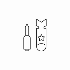 missile rocket icon sign vector