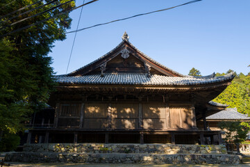 The Three Halls around the Engyoji Maniden in Himeji in Asia, Japan, Kansai, Himeji, in summer, on...