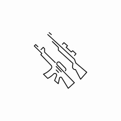 weapon army icon sign vector