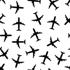 seamless airplane pattern for backgrounds, wallpaper, fabric motifs, gift wrapping and others