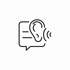audio hear text icon sign vector