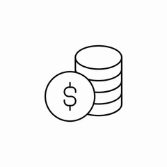 database finances icon sign vector