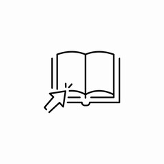 digital book navigate icon sign vector