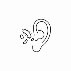 ear microorganisms icon sign vector