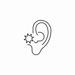 ear hurt icon sign vector