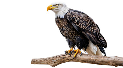 Obraz premium Majestic American Bald Eagle and Golden Eagle on White Background
