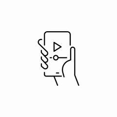 mobile video player icon sign vector