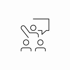 motivational speech icon sign vector