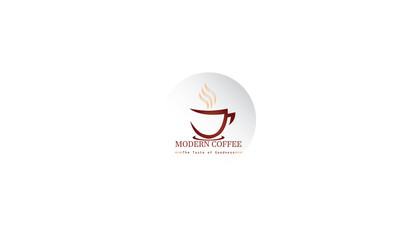 illustration Coffee Cup Logo on white background
