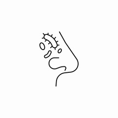 nasal microorganisms icon sign vector