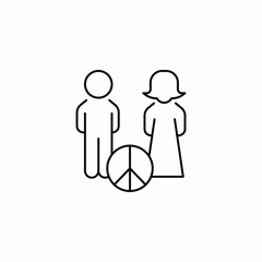 peace genders icon sign vector