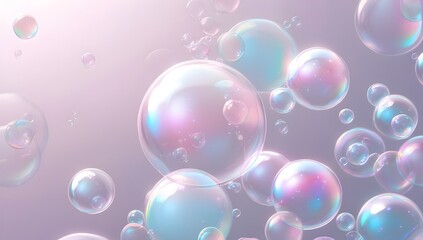 pastel rainbow bubbles in airy composition for creative graphic design projects