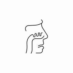turbinates swelling icon sign vector