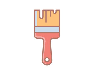 Vibrant paintbrush icon, perfect for websites, apps, or DIY projects.  Clean, modern style easily adaptable to various color palettes.