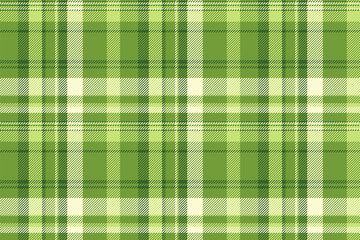 Spring check seamless vector, hippy fabric tartan textile. Royal plaid background pattern texture in green and lime colors.