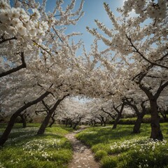 Naklejka premium cherry tree in bloom