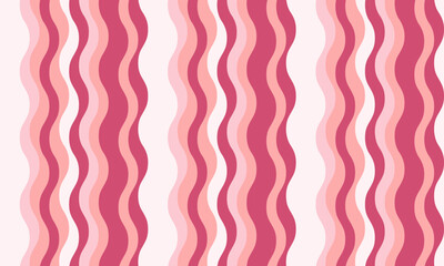 Abstract wavy stripes pattern in pink and white.  Perfect for backgrounds, textiles, or packaging design.  Evokes a sense of playful energy and femininity.