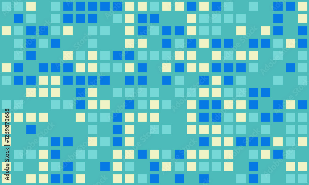 Aufkleber symmetrical cube design with soft colours. perfect for contemporary textiles, repeat prints, and orn
