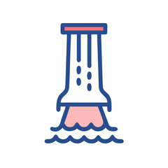 modern interior equipment. Chandeliers, lamps on desk and floor. colorful vector icon Lamp icon, on withe background 