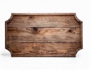 old wooden sign isolated on white background