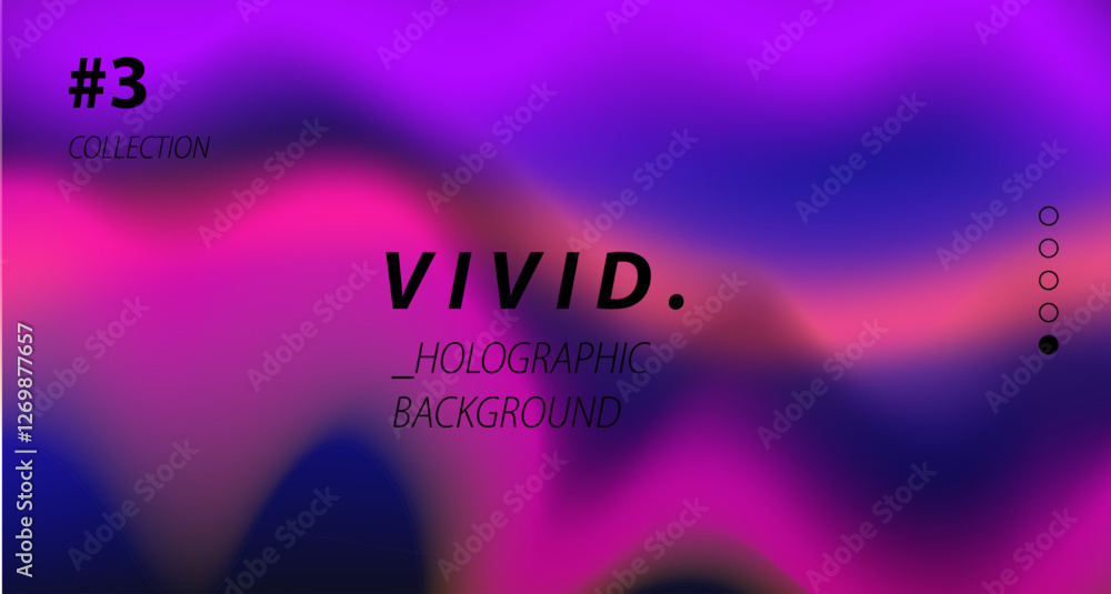 Poster holographic vector background with a blur effect in vibrant colors. modern and abstract design suita