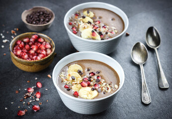 Fresh made fruit smoothie bowl 