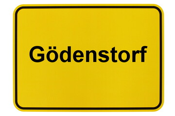 Illustration eines Ortsschildes der Gemeinde Gödenstorf in Niedersachsen