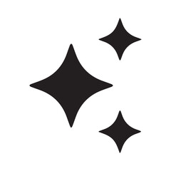Black fill AI star icon design