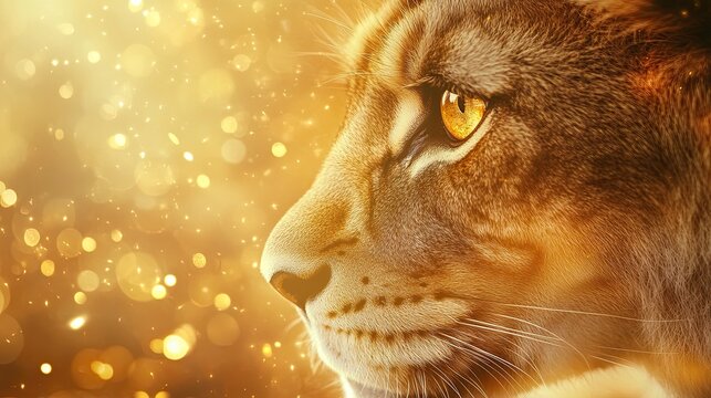Symbolic Power Representation, Symbolic power representation of lion strength, showcasing symbolic power representation in fearless leadership, 
 power representation through majestic vision, Majestic