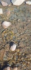 water and stones