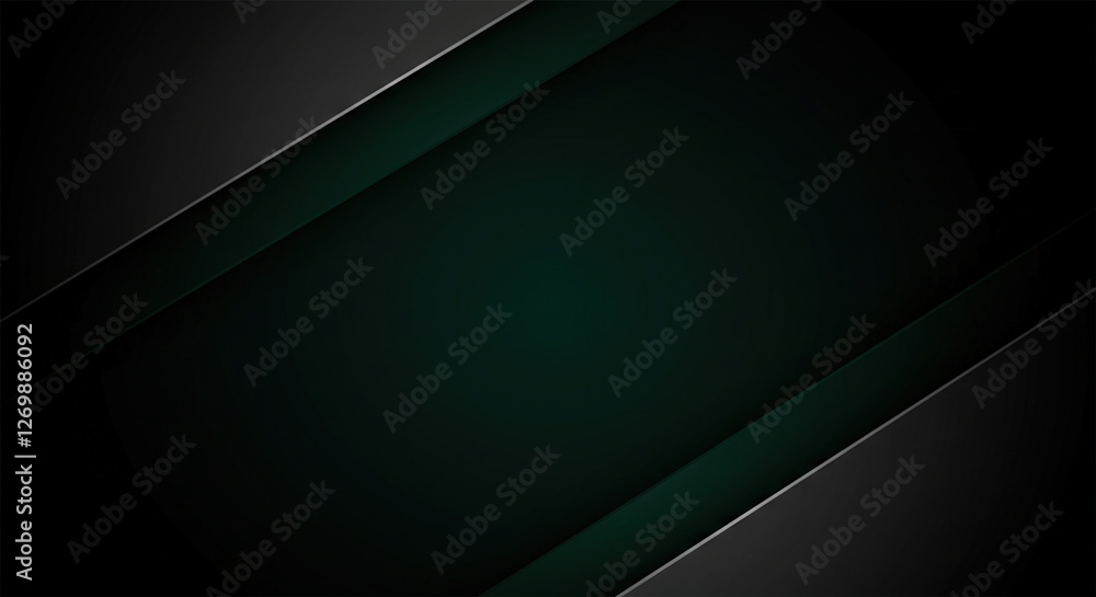 Poster background black and green dark are light with the gradient is the surface with templates metal text