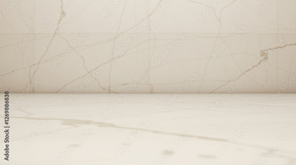 Poster a minimalist, cream-colored surface and backdrop featuring subtle veining patterns for a calming, si