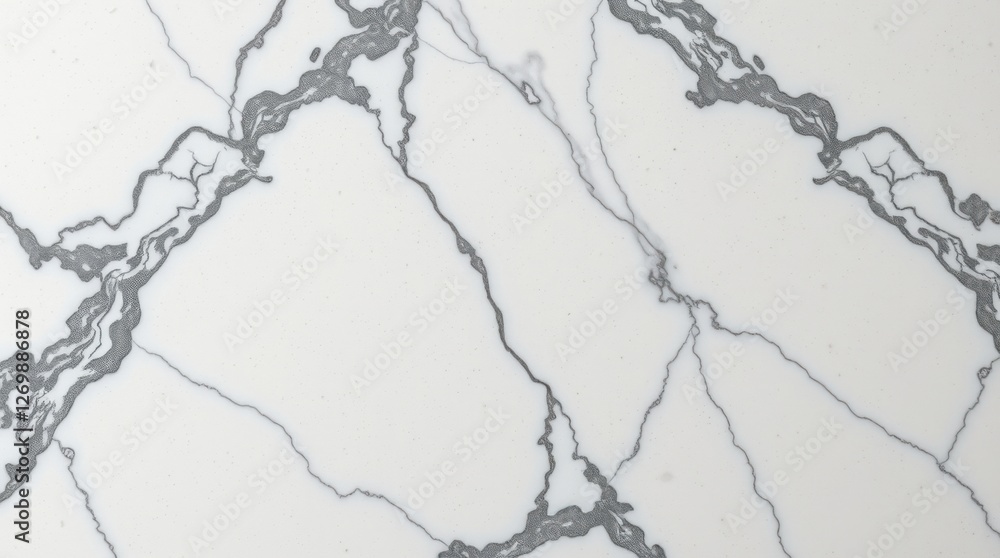 Poster white surface texture with grey veins creating a natural stone-like pattern, abstract background pat