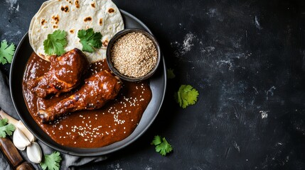 Mouthwatering Chicken Mole with Tortillas - A Culinary Delight