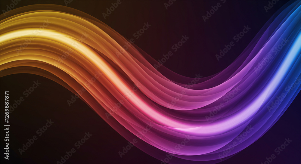 Poster abstract color wave design element