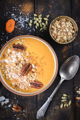 Fresh made fruit smoothie bowl 