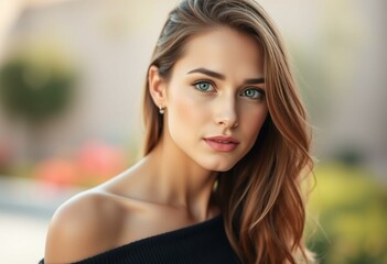 Fototapeta premium Natural light portrait of a woman in a relaxed pose