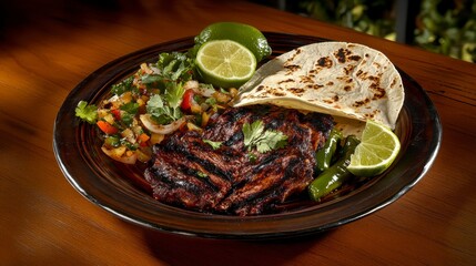Grilled Steak with Tortillas and Salsa - A Flavorful Culinary Delight