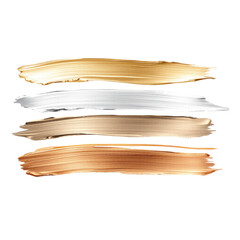 Multicolor paint stroke, isolated design, transparent backdrop