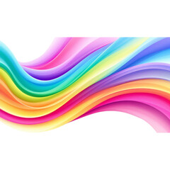 Multicolor paint stroke, isolated design, transparent backdrop