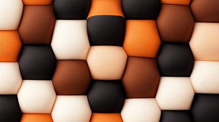 Abstract honeycomb pattern with various neutral colored hexagonal elements