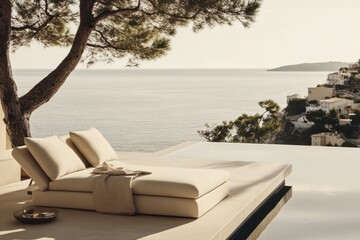 Luxury oceanfront infinity pool with scenic views and relaxing lounge area