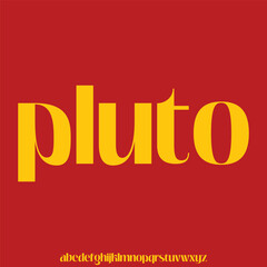 Pluto, a modern minimalist clean alphabet font. lowercase bold typography vector illustration design