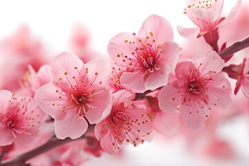 Obraz premium Beautiful sakura flowers isolated on white