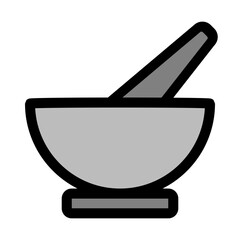 Pharmacy mortar - clean and modern pharmacy and medicine icon