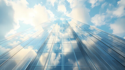 towering monolith reflects glass