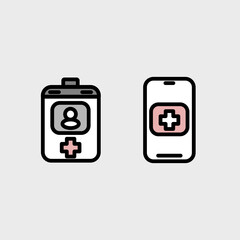 Pharmacy and medicine symbols - clean and modern medic symbol set.
