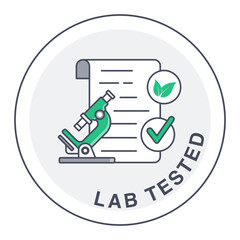 Lab Tested Icon with Editable Stroke and Colors for Quality Assurance