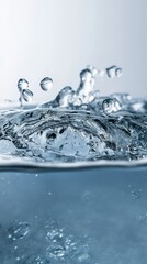Water Droplets Splashing in Still Water: A Close-Up View