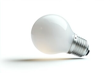 Modern led light bulb on white background. Neural network AI generated